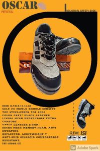 OSCAR SAFETY SHOE BY WM, For Constructional, Industrial Pupose, Feature : Anti Hit Resistivity, Anti Skid