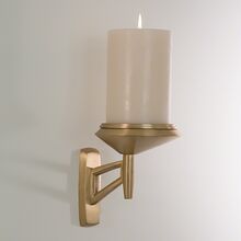CANDLE SCONCE, BRASS WALL CANDLESCONCE , GOLD WALL SCONCE