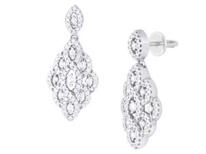 Stunning Cluster Diamond Earrings