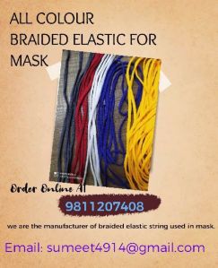 Braided elastic for mask earloop