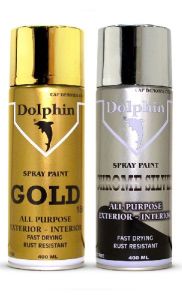DOLPHIN SPRAY PAINT CHROME & GOLD