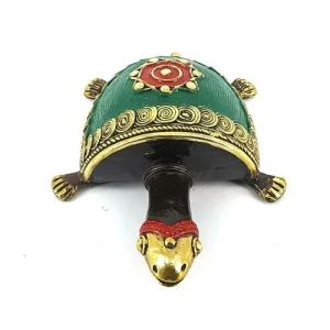 bastar art brass turtle