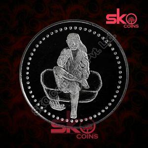 Sai Baba Silver Coin