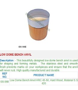 Low Dome Bench Anvil