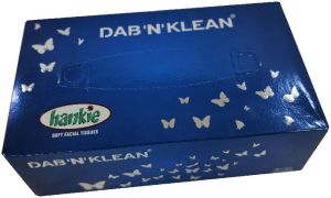 DAB'N'KLEAN Facial Tissue Boxs, 18x20cm, 2 Ply