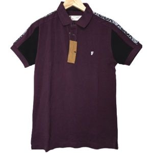 Mens Fcuk Polo Neck T-shirt (Maroon)