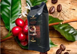 10 Kg - Dennys Whole Roasted Coffee Beans. Suitable for Coffee Shops or Hotels (1Kg x 10 Packets)