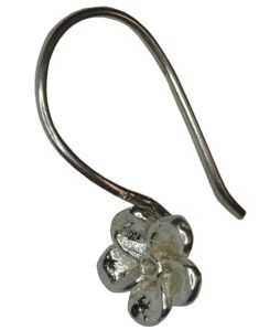Sterling Silver Ear wire with Flower Petals