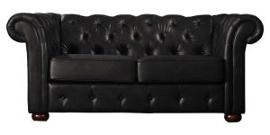 2 Seater Leatherette Chesterfield Sofa