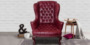 Leatherette Wingback Chair