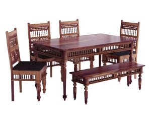 6 Seater Dining Table Set with Bench