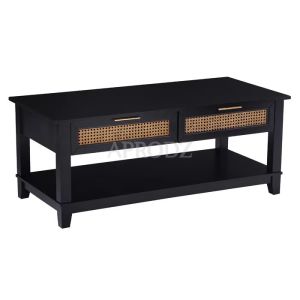 Cane Work Coffee Table with Storage