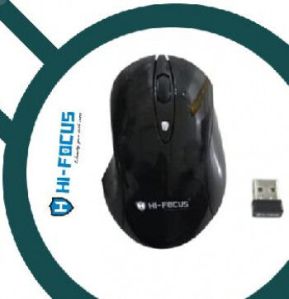 HI-FOCUS Wireless Optical Mouse Black