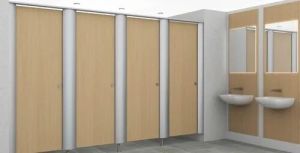 Hpl Board Toilet Urinal Partitions, Color : Brown