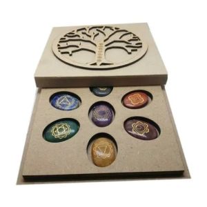 Oval Shape Seven Chakra Healing Stone