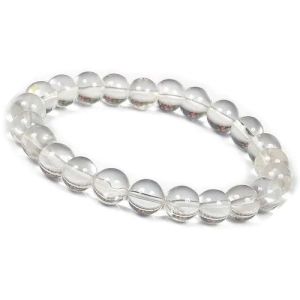 White Clear Quartz Crystal Stone Bracelet