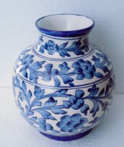 Ceramic Blue Pottery Flower Vase