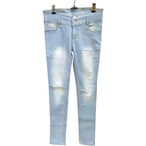 Ladies Faded Denim Jeans