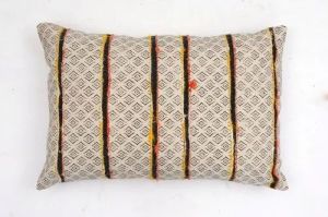 Multicolor Rectangular Cotton Pillow Cover