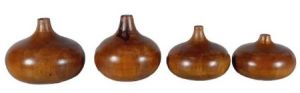 Fancy Wooden Flower Vase Set of 4 Pcs