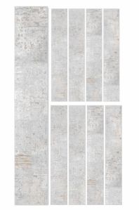 EDA Silver Wooden Strip Ceramic Tiles