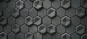 Graphite Hexagon Interlocking Tiles