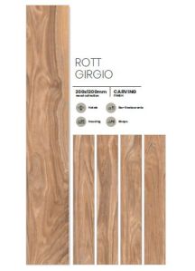 Rott Girgio Wooden Strip Ceramic Tiles