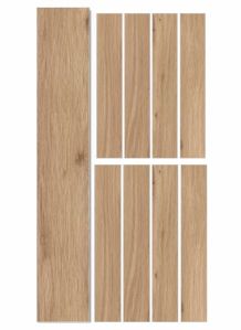 Wood Beige Wooden Strip Ceramic Tiles