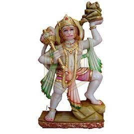 5 Feet Marble Hanuman Ji Statue