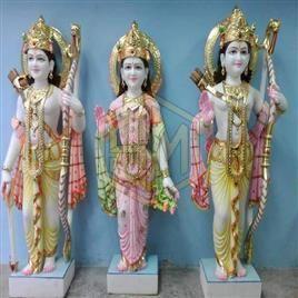 Multicolor Ram Darbar Marble Statue