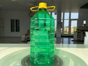 5 Litre Square Green Distilled Water Bottle