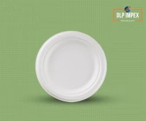 6 Inch Round Sugarcane Bagasse Plate