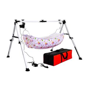 kissato automatic foldable stainless steel infant cradle