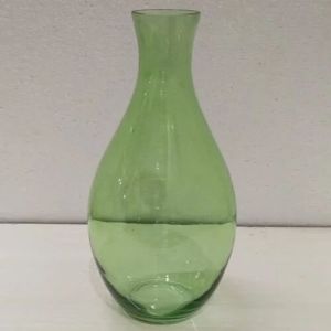 Green Glass Flower Pot
