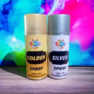 Holi Spray Golden & Silver