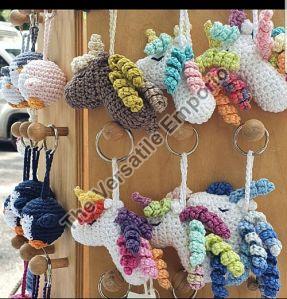 Crochet Unicorn Keychain