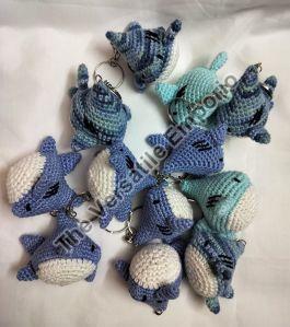Crochet Woolen Fish Keychain