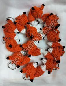 Fox Design Crochet Keychain