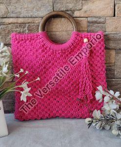 Macrame Pink Handbag