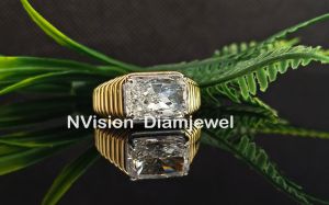 Lab Grown Radiant Shape Diamond Solitaire Men\'s Ring