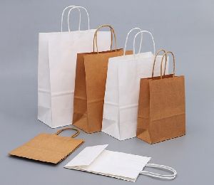 Brown and White Paper bags