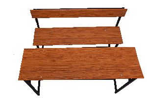 wooden school bench