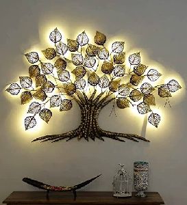 Metal Pan Tree LED Wall Art Frame