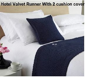 hotel printed double bed runner