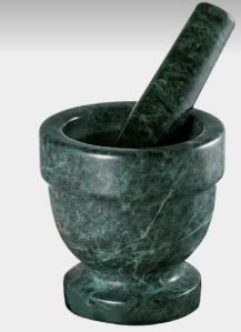 MARBLE Mortar and Pestle Green