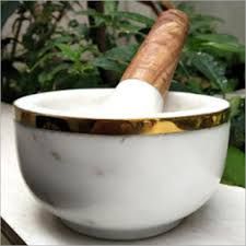 White Marble Mortar Pestle