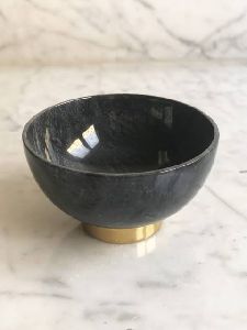 Wooden & Marble Serving Bowl