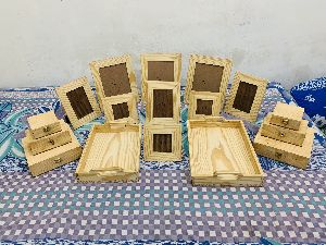 pine wood handmade tray box