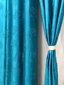 Blue Tree Punch Curtains