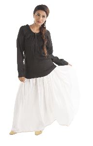 Bamboo Long Skirt with Elastic Waist